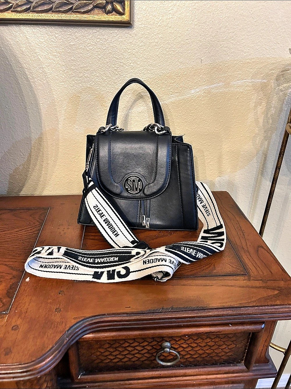 Steve Madden Convertible Black Bag